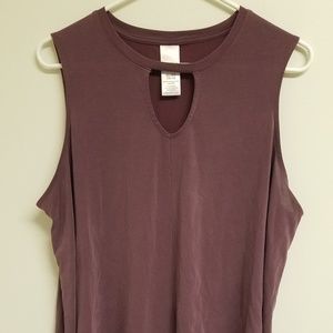 Plum Cut Out Tank Top Size XL